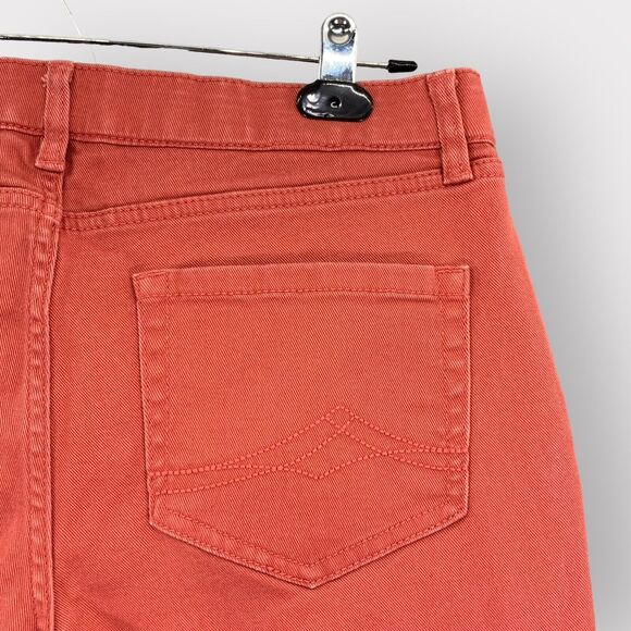 D&Co. Straight Leg Jeans Women 10P Coral 5-Pocket Design Stretch Belt Loops E44‎ - Picture 4 of 15